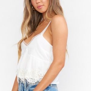 Show Me Your MuMu Lea tank in white. Size Small
